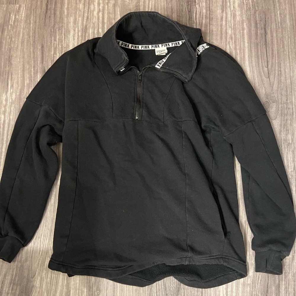 ‼️6/$12‼️ Victoria Secret Pink black sweater